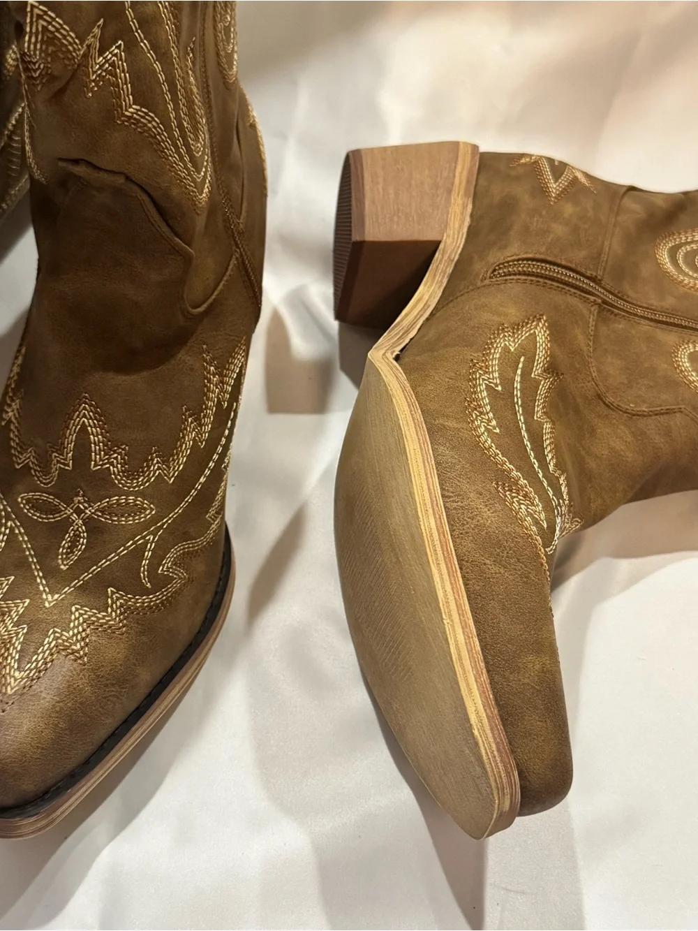 Sexytag Cowgirl Boots Thigh High Wide Calf Embroidered Western Cowboy Boots
